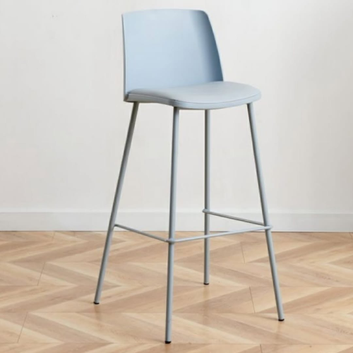 Modern Leather Bar Stool with Metal Legs. Home Office Garden | HOG-HomeOfficeGarden | online marketplace