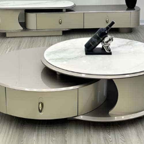 Modern Marble-Top Coffee Table & Glossy TV Cabinet Set @HOG - Home, Office, Garden, Online Marketplace