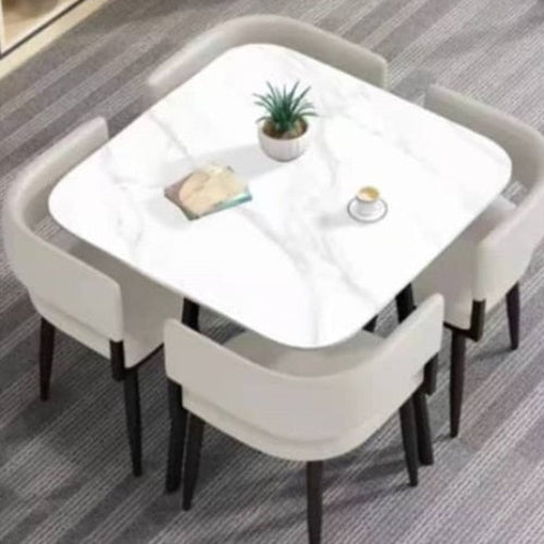 Modern Marble Dining Table Set with 4 Chairs @HOG - Home Office Garden Online Marketplace