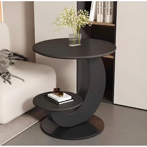 Modern Two-Tier Side Table with Curved Base @HOG - Home, Office, Garden, Online Marketplace