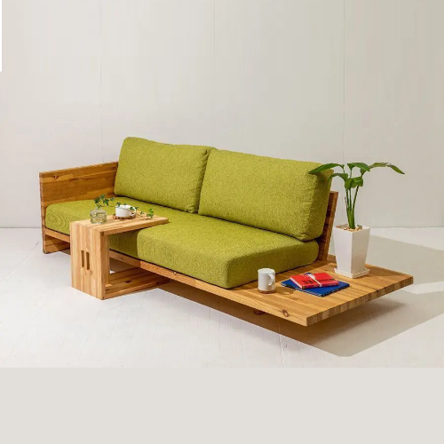 Modern Wooden Sofa Set with Side Table @HOG - Home Office Garden Online Marketplace
