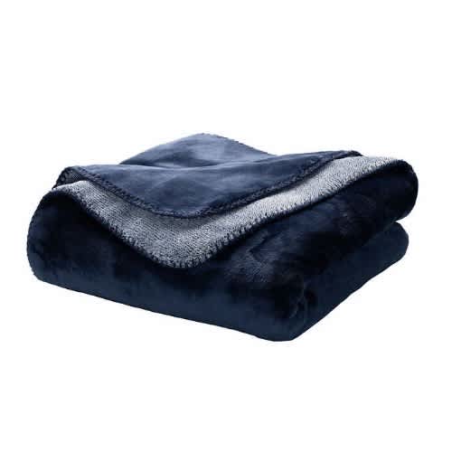 Mon Chateau Luxury Collection Reversible Throw 60"x70" - Blue. Home Office Garden | HOG-HomeOfficeGarden | online marketplace