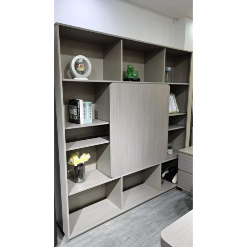 Multi-Compartment Wooden Bookshelf with Center Cabinet. Home Office Garden | HOG-HomeOfficeGarden | online marketplace