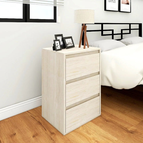 Naomi 3-Drawer Side Table – Light Oak @HOG - Home, Office, Garden, Online Marketplace