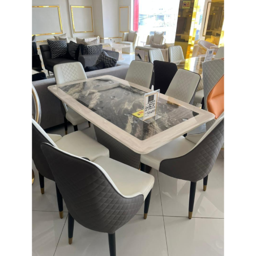 Exclusive 6 Seater Marble Dining Home Office Garden | HOG-Home Office Garden | HOG-Home Office Garden