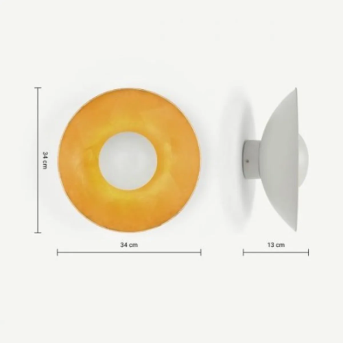 Chicago Wall Lamp Muted Grey and Brass Home Office Garden online marketplace