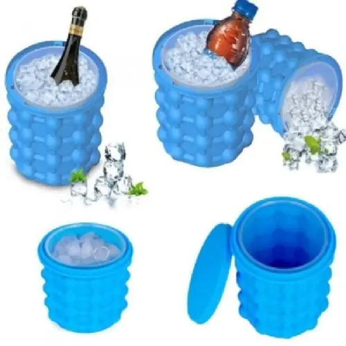 Silicon Ice Cube Mold Bucket - Blue Home Office Garden | HOG-Home Office Garden | online marketplace