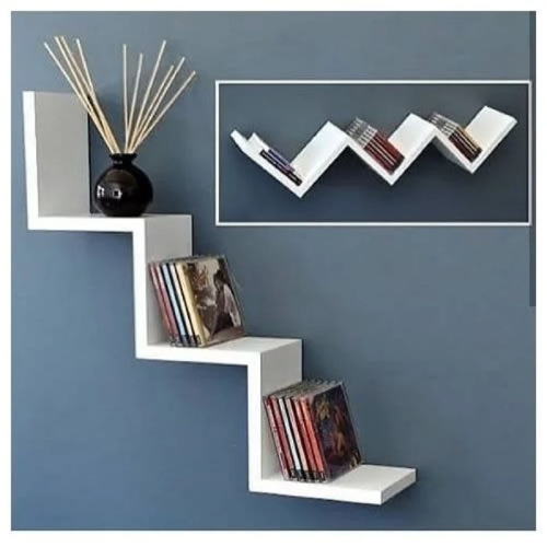 Decorative Zigzag Floating Wall Shelves Home Office Garden | HOG-Home Office Garden | HOG-Home Office Garden
