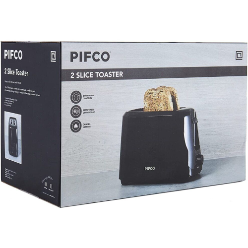 Pifco Black 2 Slice Toaster. Home Office Garden | HOG-HomeOfficeGarden | online marketplace