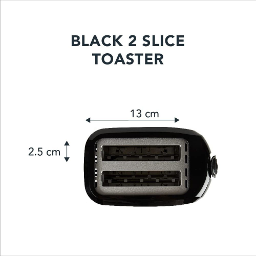 Pifco Black 2 Slice Toaster. Home Office Garden | HOG-HomeOfficeGarden | online marketplace