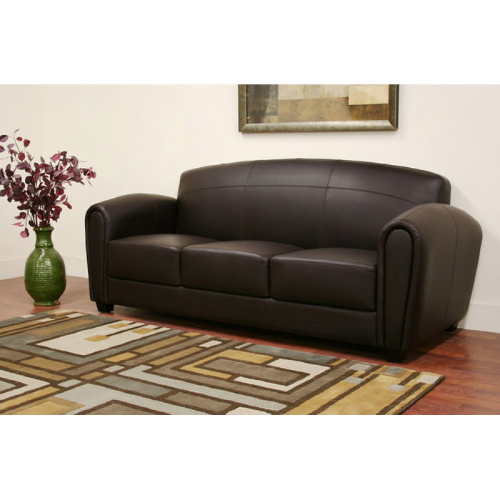 Sally Brown Leather Modern Sofa Home Office Garden | HOG-Home Office Garden | HOG-Home Office Garden