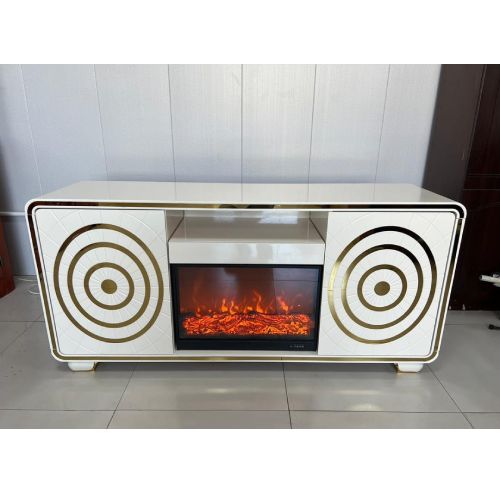 Modern TV Stand With Fireplace and Drawers Order @HOG