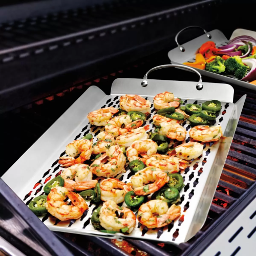 Linkfair - Stainless Steel Grill Baskets - 2 Piece. Home Office Garden | HOG-HomeOfficeGarden | online marketplace