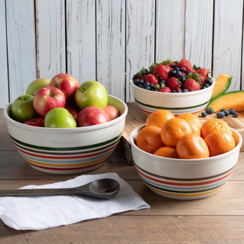 Baum Striped Bowl Set -3-piece. Home Office Garden | HOG-HomeOfficeGarden | online marketplace