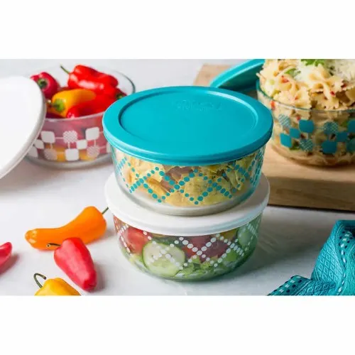 Pyrex Decorative Glass Food Storage Set - 8-piece - 3.73ml Home Office Garden | HOG-Home Office Garden | HOG-Home Office Garden