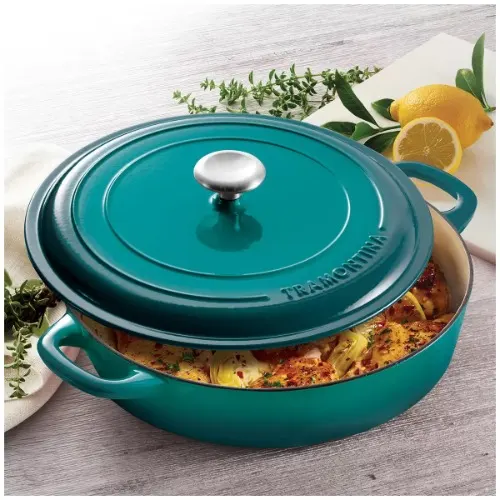 Tramontina Covered Enameled Cast Iron Braiser Order @HOG