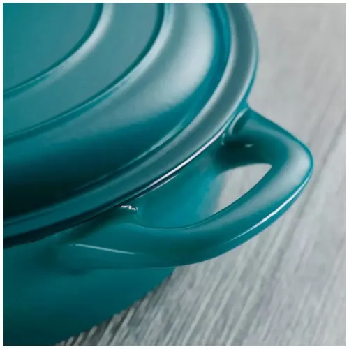 Tramontina Covered Enameled Cast Iron Braiser - 3.8L - Teal Home Office Garden | HOG-Home Office Garden | HOG-Home Office Garden