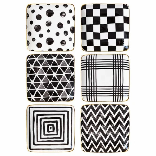 Overandback Appetizer Square Plates 6-pack Home Office Garden | HOG-Home Office Garden | HOG-Home Office Garden