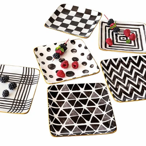 Overandback Appetizer Square Plates 6-pack Home Office Garden | HOG-Home Office Garden | HOG-Home Office Garden