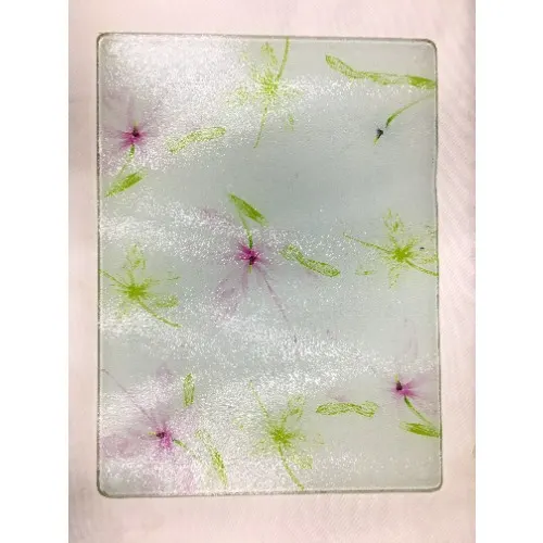 Linsan Prima Floral Blossom Glass Cutting Board - (40 X 30cm) Home Office Garden | HOG-Home Office Garden | HOG-Home Office Garden