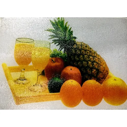 Linsan Anika Fruits Kitchen Glass Cutting Board - 28cm X 38cm Home Office Garden | HOG-Home Office Garden | HOG-Home Office Garden
