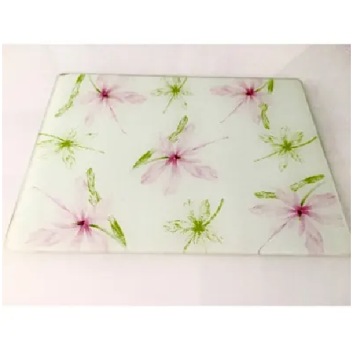 Linsan 12x18" Treasures Flower Glass Cutting Board Home Office Garden | HOG-Home Office Garden | HOG-Home Office Garden