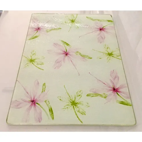 Linsan 12x18" Treasures Flower Glass Cutting Board Home Office Garden | HOG-Home Office Garden | HOG-Home Office Garden