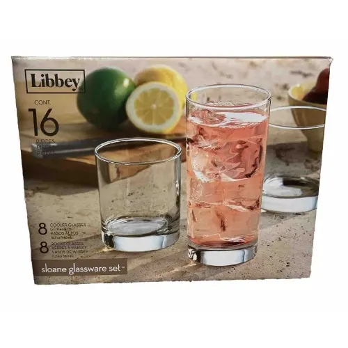 Libbey Sloane 16Pc Glassware Set - 16.3oz & 11.2ozHome Office Garden | HOG-Home Office Garden | HOG-Home Office Garden
