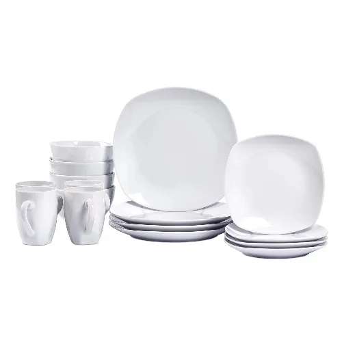 Square Ceramic Dinnerware Set - 16 Pieces Home Office Garden | HOG-Home Office Garden | HOG-Home Office Garden