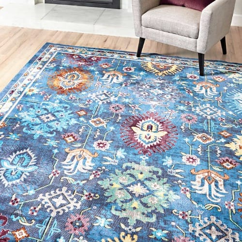 Carmen Capua Blue Area Rug - 9ft 10in X 13ft 269cm X 400cm Home Office Garden | HOG-Home Office Garden | online marketplace