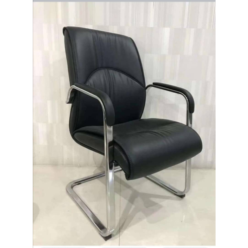 Black Leather Visitors Chair Home Office Garden | HOG-Home Office Garden | HOG-Home Office Garden