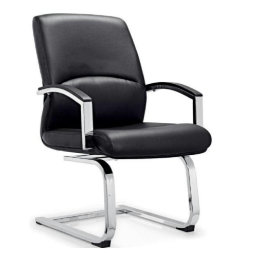 Black Leather Visitors Chair. Home Office Garden | HOG-HomeOfficeGarden | online marketplace
