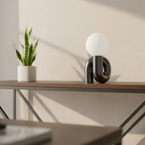 Tubular Neotenic Black Table Lamp