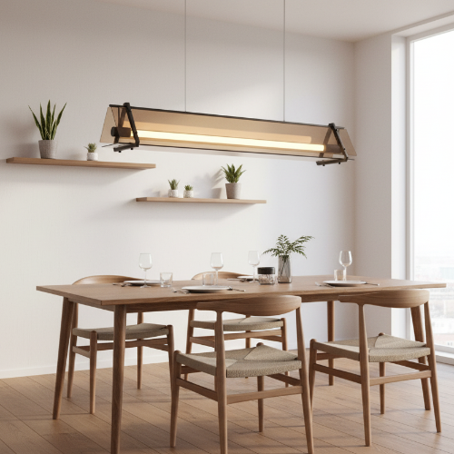 Long Tube Glass Chandelier