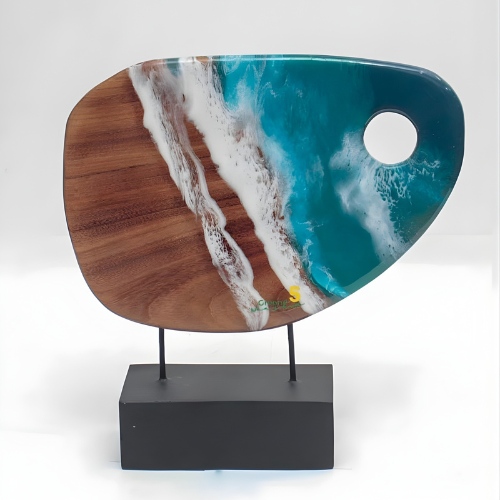 Ocean Theme Wood and Resin Décor Art Piece @HOG - Home, Office, Garden, Online Marketplace