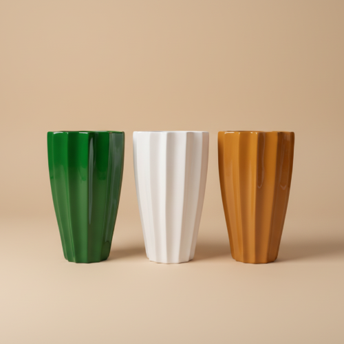 Okra Fiberglass Vase (One). @HOG - Home Office Garden Online Marketplace