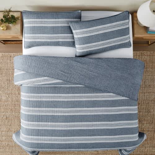 Orchard Road Heathered Stripe 3-pcs Comforter Set - King. Home Office Garden | HOG-HomeOfficeGarden | online marketplace