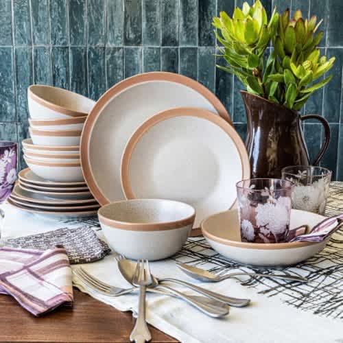 Over And Back 16 Piece Dinnerware Set Overandback Stardust - Main Image