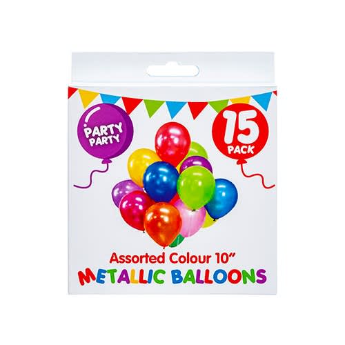 Party Party 15 Assorted Colour Balloons - 9'' & 6''. Home Office Garden | HOG-HomeOfficeGarden | online marketplace
