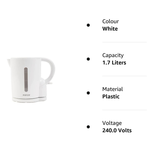 Pifco White 1.7L Kettle @HOG - Home Office Garden Online Marketplace