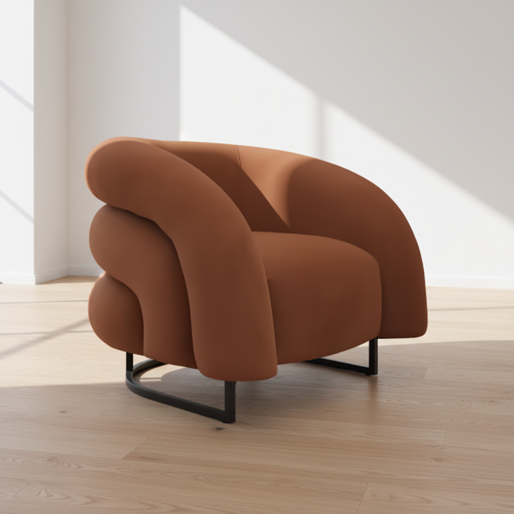 Plush Curved Accent Lounge Chair @HOG - Home, Office, Garden, Online Marketplace