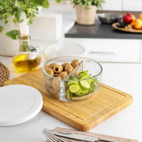 Polar Divided Storage Bowl With White Cover (1pc) 785cc. @HOG - Home Office Garden Online Marketplace