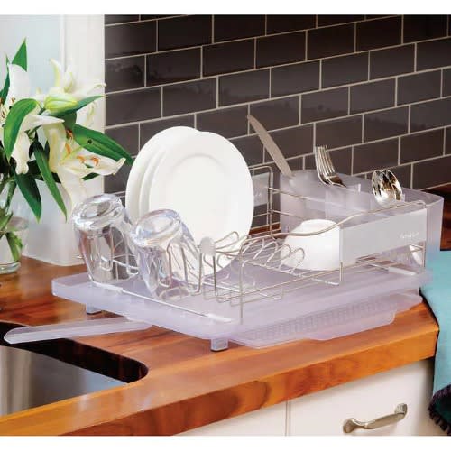 Polder - 4 Piece Dish Rack Set With Slide Out Drying Tray @ HOG