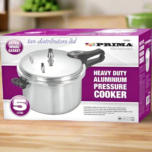 Prima Heavy Duty Aluminium Pressure Cooker 5 Liter. Order Now HOG