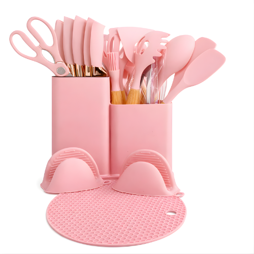 22psc Silicon Non-Stick Cooking Spoon Set