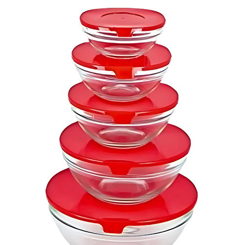 Pyronex Bowl Set - Red - 5pcs. Home Office Garden | HOG-HomeOfficeGarden | online marketplace