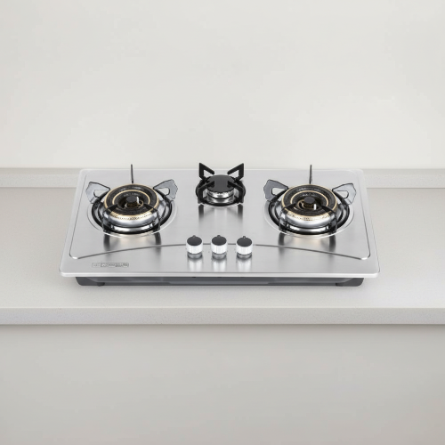 Qasa 3-Burner Stainless Steel Gas Cooker – Auto Ignition @HOG - Home, Office, Garden, Online Marketplace