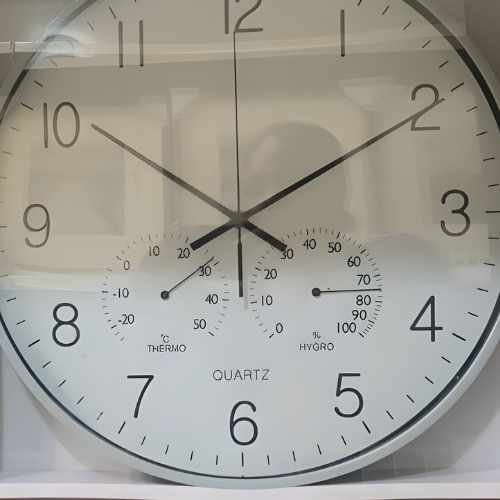 Quartz Wall Clock with Thermometer & Hygrometer @HOG - Home, Office, Online Marketplace