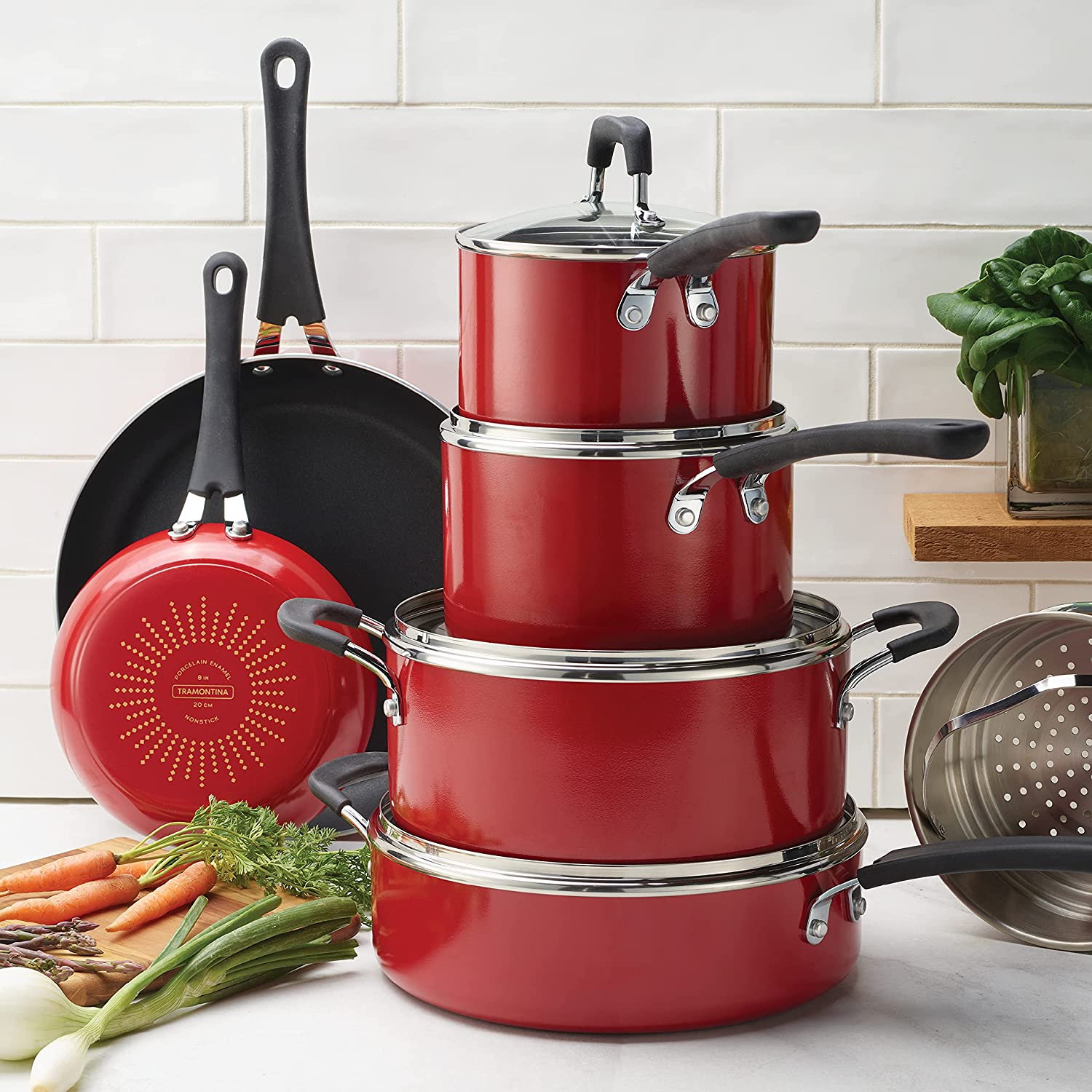 Tramontina 11-Piece Nonstick Porcelain Enamel Cookware Set. Home Office Garden | HOG-HomeOfficeGarden | online marketplace