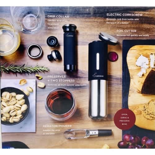 Rabbit Electric Wine Set Corkscrew- 8pcs. Home Office Garden | HOG-HomeOfficeGarden | online marketplace